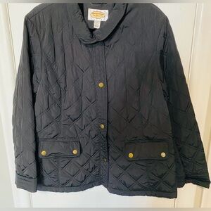 Talbots Women's Black Quilted Puffer Jacket